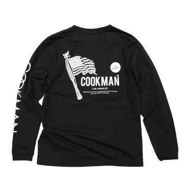 COOKMAN/クックマン Long sleeve T-shirts「Flag」/ロングスリーブTシャツ・BLACK