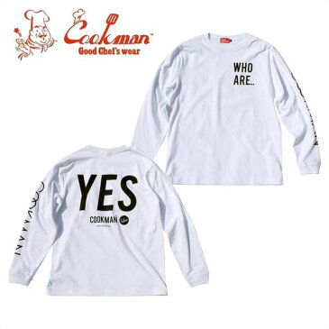 COOKMAN/クックマン Long sleeve T-shirts「YES」/ロングスリーブTシャツ・WHITE