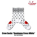 COOKMAN/NbN} Crew Socks/\bNXEBandanna Cross White