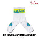 COOKMAN/NbN} Rib Crew Socks/\bNXECMLA logo White