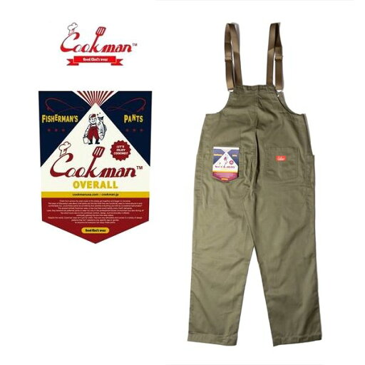 COOKMAN/クックマン Fisherman's Bib Overall/オーバーオール 「Khaki」 COOKMAN/クックマン Fisherman's Bib Overall/オーバーオール 「Khaki」