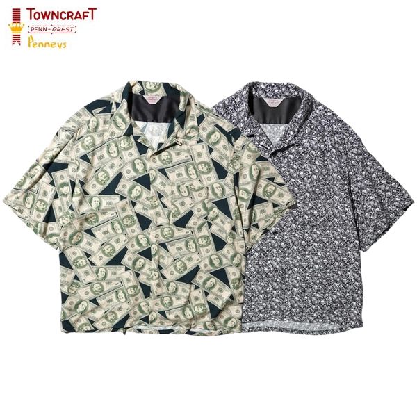 Rakuten - TOWNCRAFT/タウンクラフト PRINTED LOOP COLLAR SS SHIRT/レーヨンシャツ TC26S00500・2color