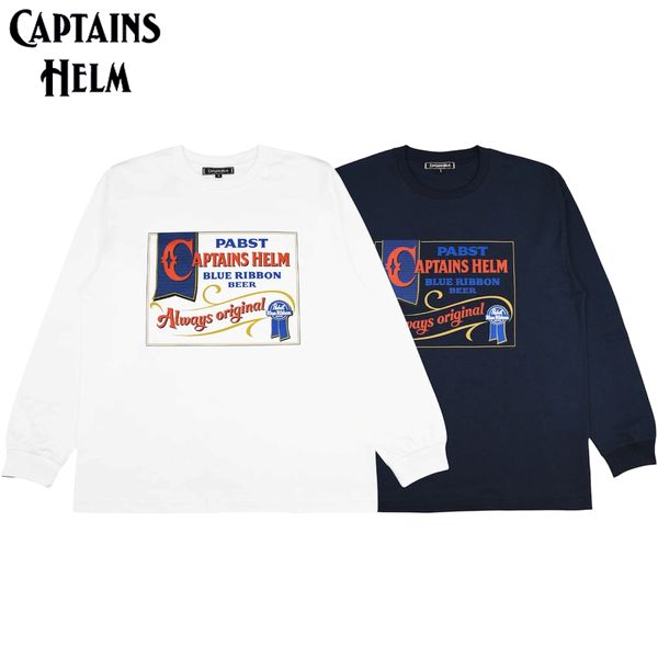 Rakuten - Pabst Blue Ribbon × CAPTAINS HELM/キャプテンズヘルム #OLD SIGNBOARD LS TEE/ロングスリーブTシャツ CH26-PB-T02・2color