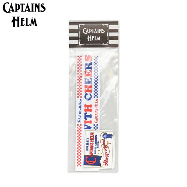 Rakuten - Pabst Blue Ribbon × CAPTAINS HELM/キャプテンズヘルム #STICKER SET/ステッカーセット(3枚) CH26-PB-A02・WHITE
