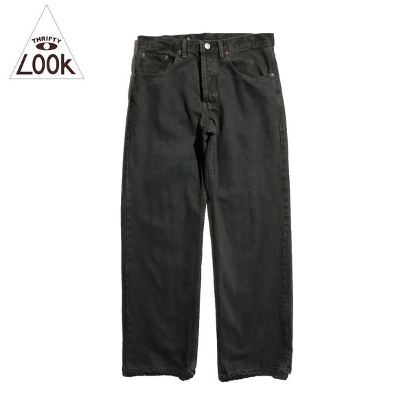 THRIFTY LOOK / BLACK LEVIS 501 GOOD LENGTH PANTS GARMENT DYE 後染めブラックデニム TL24S01200・BLACK