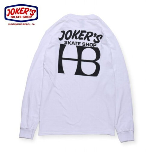 JOKERS SKATE SHOP/ジョーカーズスケートショップ JOKERS HB LS TEE/ロングスリーブTシャツ・WHITE JOKERS SKATE SHOP/ジョーカーズスケートショップ JOKERS HB LS TEE/ロングスリーブTシャツ・WHITE