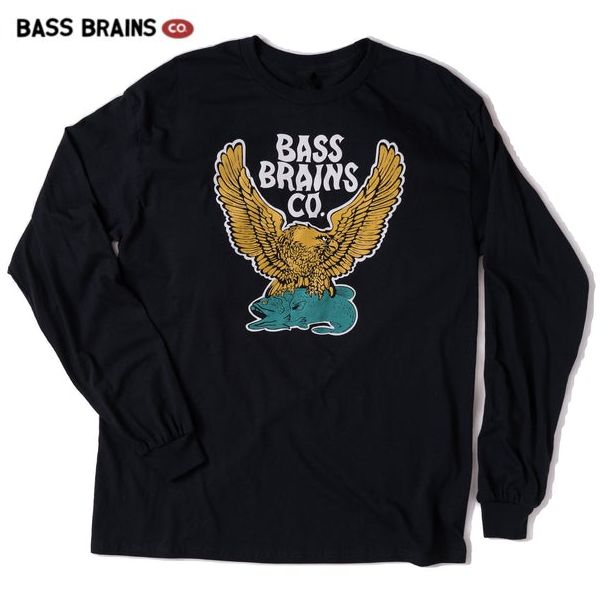 BASS BRAINS/バスブレインズ SCREAMIN EAGLE LONG SLEEVE TEE/ロングスリーブTシャツ BLACK