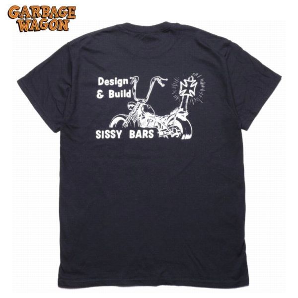 GARBAGE WAGON x TRADITION CYCLES/ガベージワゴン SISSY BAR SS TEE/Tシャツ・BLACK