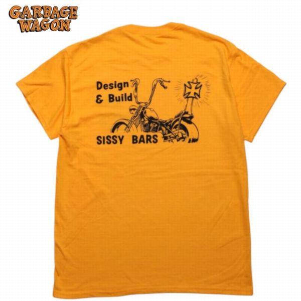 GARBAGE WAGON x TRADITION CYCLES/ガベージワゴン SISSY BAR SS TEE/Tシャツ・MUSTARD