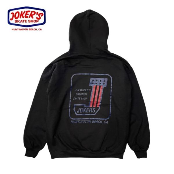 JOKERS SKATE SHOP/ジョーカーズスケートショップ #1 SHOP LOGO PULLOVER HOODIE/プルオーバーパーカー・BLACK