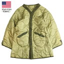 楽天FREEWAY楽天市場店【セール・30％OFF】U.S MILITARY / QUILT LINER HALF COAT リメイクキルティングライナー・OLIVE