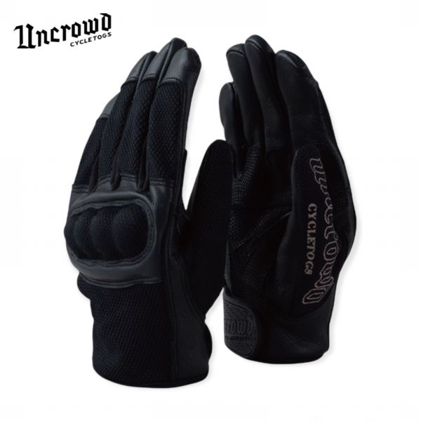 UNCROWD/アンクラウド KNUCKLE MESH GLOVE/メッシュグローブ UC-111-022・BLACK