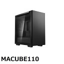 【マラソンセール中 P10倍!】 PCケース DEEPCOOL MACUBE 110 ブラック MACUBE110-BKNGMON-B-1 黒 ミドルタワーケー...