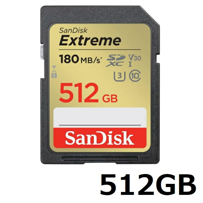 y}\Z[ P5{!z Sandisk SDXC SDJ[h Extreme 512GB SDSDXVV-512G-GNCIN SDXCJ[h SD TfBXN Class10 sAi