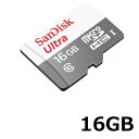 SanDisk Ultra microSDカード SDSQUNS-016G-GN3MN 16GB マイクロSDHCカード microSDHC マイクロSD CLASS10 サンディスク 海外リテール