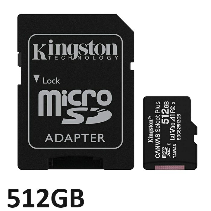 y}\Z[ P5{!z }CNSDJ[h microSD 512GB Kingstone Canvas Select Plus microSD J[h SDCS2/512GB A_v^[t micoroSD LOXg UHS-I V10 sAi