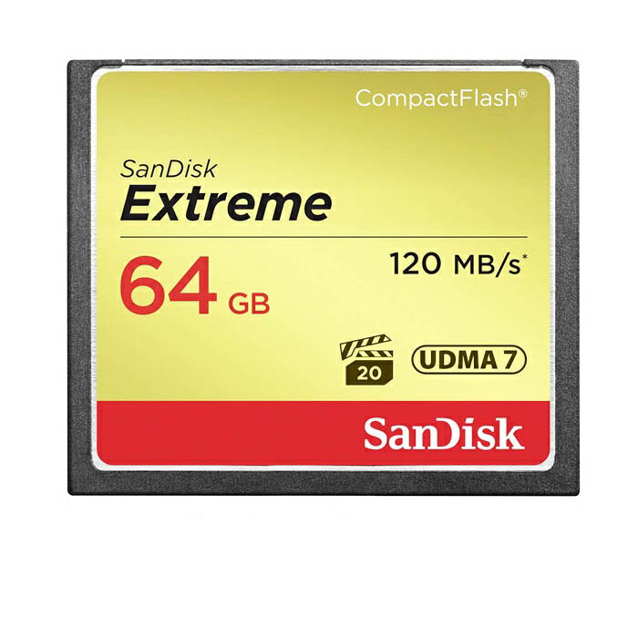 コンパクトフラッシュカード 64GB Sandisk CFカード Extreme 64GB SDCFXSB-064G-G46 コンパクトフラッシュ エクストリーム Compact Flash Card カメラ ビデオカメラ 一眼レフ サンディスク 並行輸入品