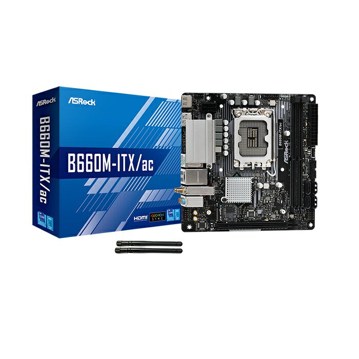 【マラソンセール中 P5倍!】 ASRock マザーボード B660M-ITX/ac アスロック マザボ パソコン パソコン部品 PC DDR4 人気 ランキング