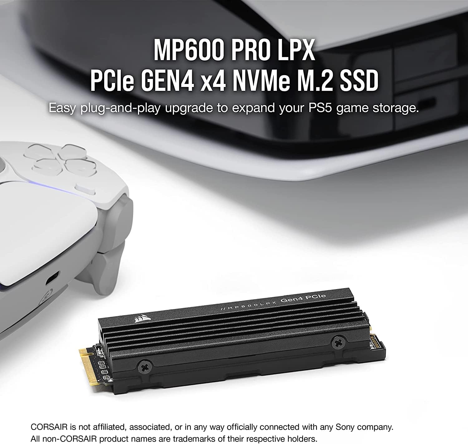 CORSAIR MP600 PRO LPX 2TB M.2 NVMe SSD PCIe Gen4 x4 PS5対応 ヒートシンク搭載 CSSD-F2000GBMP600PLP コルセア