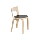 Artek/N65/子供用チェア/バーチ材/ナチュラルラッカー仕上げ/ブラックリノリウム 新生活 引っ越し 【納期】ご注文後確認 父の日 実用的 インテリア