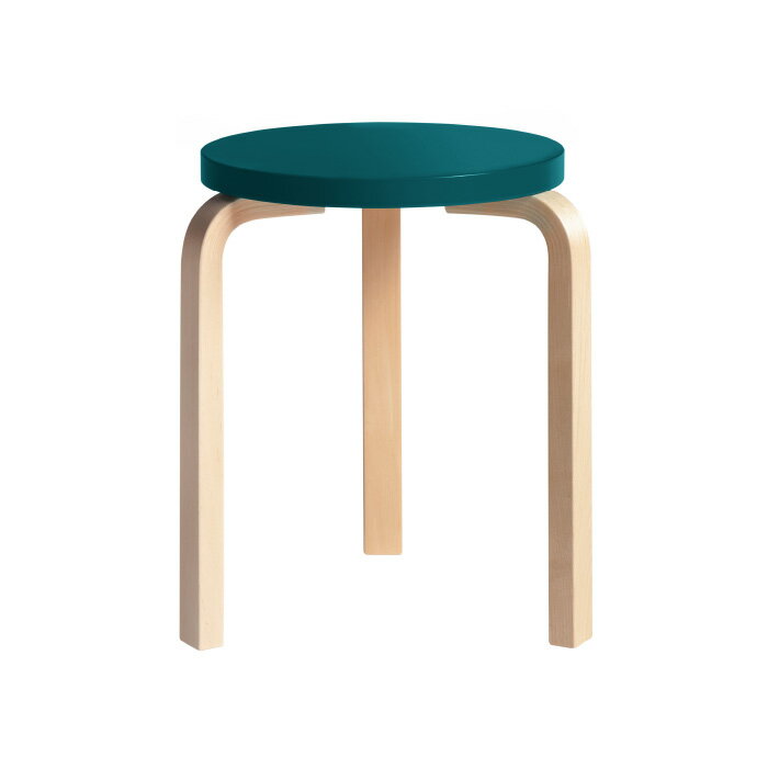 Artek/STOOL 60/スツール60/バーチ材/ナチュラルラッカー仕上げ/ペトロールラッカー 新生活 引っ越し 父の日 実用的 インテリア 【納期】約3〜4週間（メーカー欠品時を除く）