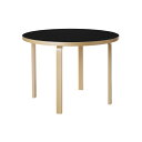 Artek/90A TABLE/90Aテーブル/バーチ材/ナチュラルラッカー仕上げ/ブラックリノリウム 新生活 引っ越し 父の日 実用的 インテリア 【納期】約3~4週間(メーカー欠品時を除く)