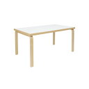 Artek(アルテック) 82A TABLE 82Aテーブル バーチ材 ナチュラルラッカー仕上げ ホワイトラミネート ダイニング テーブル 北欧 木 新生活 引っ越し 父の日 実用的 インテリア 【納期】約3~4週間(メーカー欠品時を除く)