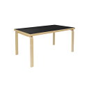 Artek(アルテック)/82A TABLE/82Aテーブル/バーチ材/ナチュラルラッカー仕上げ/ブラックリノリウム ダイニング テーブル バイカラー 北欧 木 作業台 新生活 引っ越し 父の日 実用的 インテリア 【納期】約3~4週間(メーカー欠品時を除く)