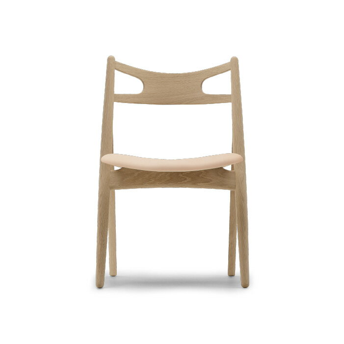 CARL HANSEN & SON（カールハンセン&サン）/CH29P/SAWBUCK CHAIR（ソーバックチェア）/オーク材/ソープ仕上げ/Leather group C/Sif 90/ダイニングチェア 新生活 引っ越し 実用的 インテリア 【納期】約3～4週間（メーカー欠品時を除く）