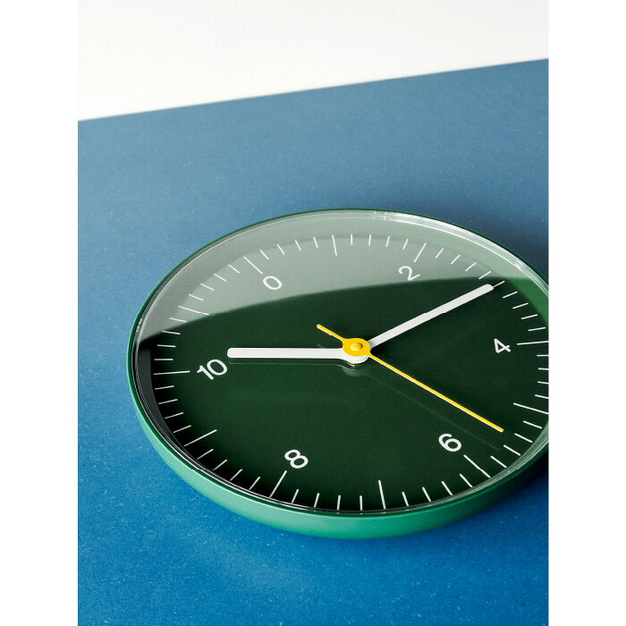 【壁掛けフック特典付】HAY(ヘイ)/WALL CLOCK/ウォールクロック/グリーン 時計 クロック 壁掛け 掛け時計 壁かけ時計 新生活 北欧 子供部屋 寝室 リビング 玄関 洗面所 静音 カフェ オフィス 緑 正規品 ギフト ラッピング不可 新生活 引っ越し [3]