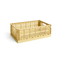 HAY(ヘイ)/Colour Crate L/カラークレート/ゴールデンイエロー/Lサイズ/541464/Golden yellow コンテナ 収納 BOX ボックス 整理 リビング 洗面所 新生活 引っ越し 父の日 実用的 インテリア