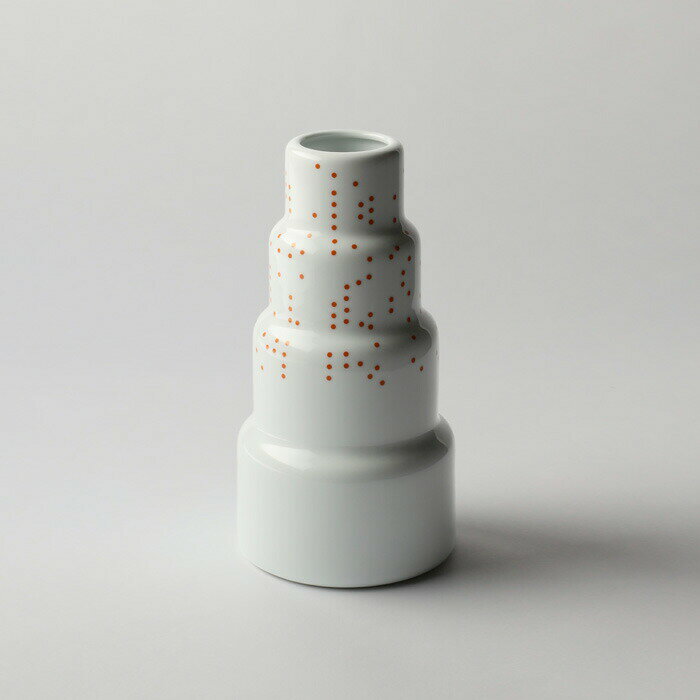 S&B Flower Vase High Plain WhiteRed Dots  ե١ ֤Ӥ ƥꥢ   ñۤ  ...