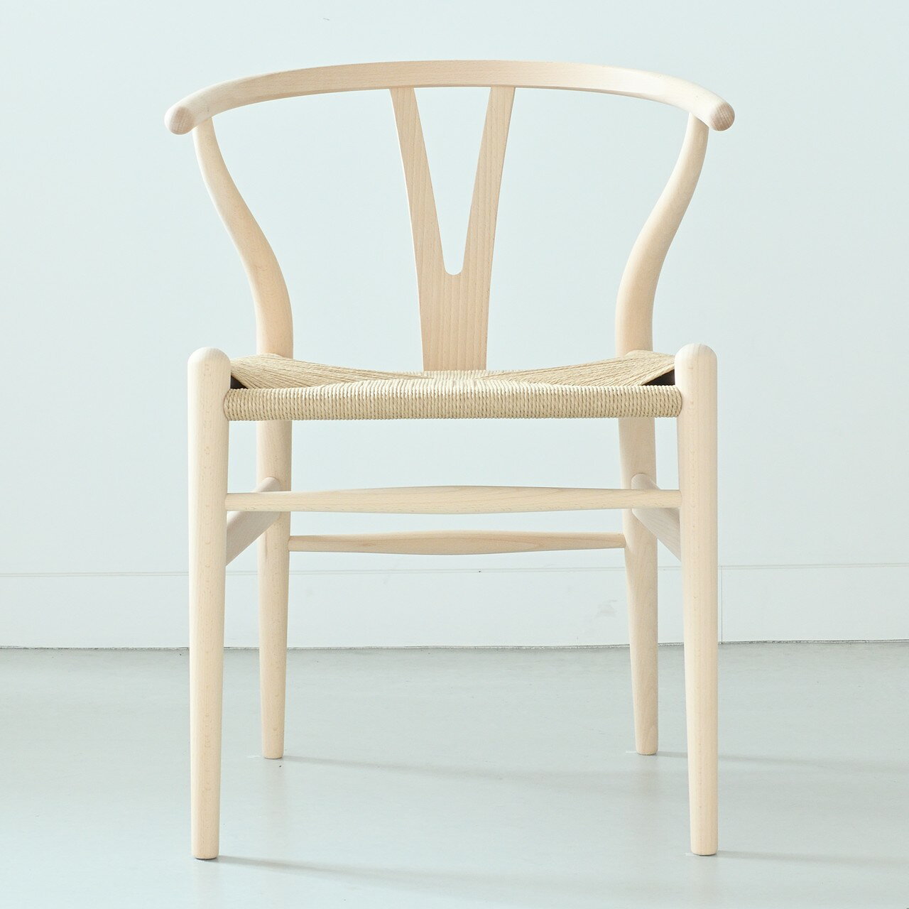CARL HANSEN & SON（カールハンセン&サン）/CH24/Yチェア（ワイチェア）/ビーチ材/ソープ仕上げ/ナチュラルペーパーコード/SH45/【シリアルNo.1773596】/【実物画像】 傷防止フェルト付