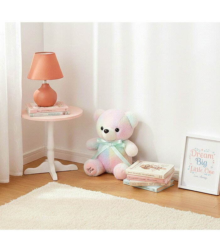 くま ぬいぐるみ テディベア 人形 プレゼント 虹の橋 レインボーリボンベア クリスマス S M 3色 虹色 贈り物 ミニギフト 卒業式 誕生日 母の日 退職祝い おしゃれ 可愛い ホワイトデー お返し ペット仏具 お供え ペット供養 ピンク パープル ワイン 送料無料 SF-GM-4722