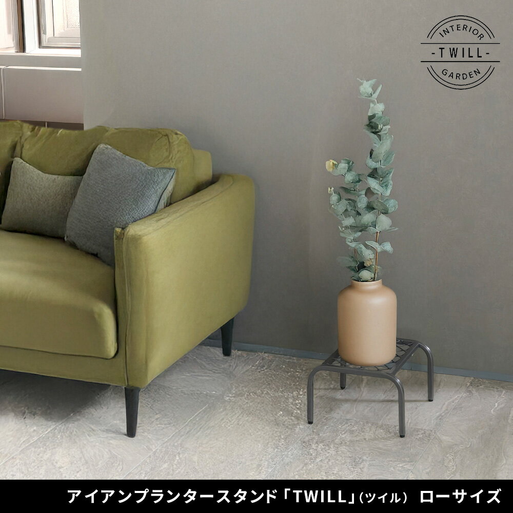 住まいスタイル アイアンプランタースタンド「TWILL」(ツイル) ローサイズ TW008幅...