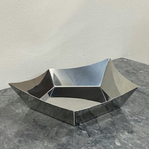 Rakuten - [中古]★モデルルーム展示品★【Elleffe Design】エレッフェデザイントレートレイステンレスモダンイタリア製インテリア雑貨