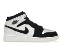 本日限り【1000円OFFクーポン】Jordan ナイキ GS エアジョーダン1 ミッド “オメガ/ブラック/ホワイト“ Jordan 1 Mid “Diamo...