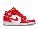 本日限り【1000円OFFクーポン】Jordan ナイキ GS エアジョーダン1 ミッド “バルセロナ セーター レッド パテント“ Jordan 1 Mid ...