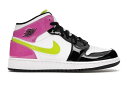 本日限り【1000円OFFクーポン】Jordan ナイキ GS エアジョーダン1 ミッド “ホワイト ブラック シルバー ピンク“ Jordan 1 Mid “...