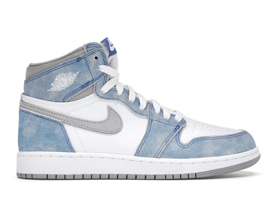 【本日限り】1000円割引クーポン発行!!Jordan ナイキ GS エアジョーダン 1 ハイ OG “ハイパー ロイヤル“ Jordan 1 Retro High “Hyper Royal Smoke Grey (GS)“ Jordan 575441-402 大人も履ける キッズモデル レディース スニーカー キッズスニーカー ベビーシューズ