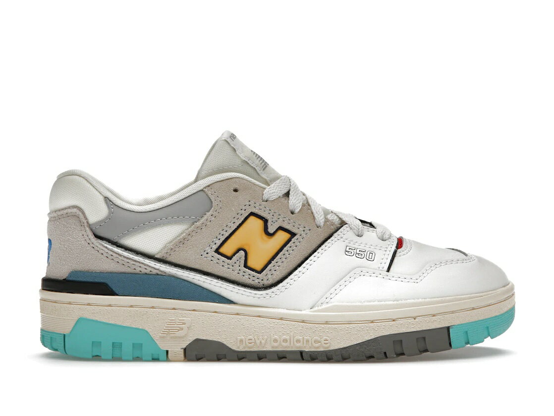 楽天セレクトショップFrenz【本日限り】1000円割引クーポン発行!!New Balance New Balance 550 Sea Salt Yellow （GS） ニューバランス GSB550SC 大人も履ける キッズモデル ウィメンズ レディース スニーカー ランニングシューズ キッズスニーカー ベビーシューズ 19SX-20231011105714-008