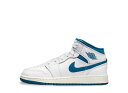 本日限り【1000円OFFクーポン】Nike ナイキ GS エアジョーダン1 ミッド SE ホワイト/セイル/インダストリアルブルー ナイキ FN7432-14...