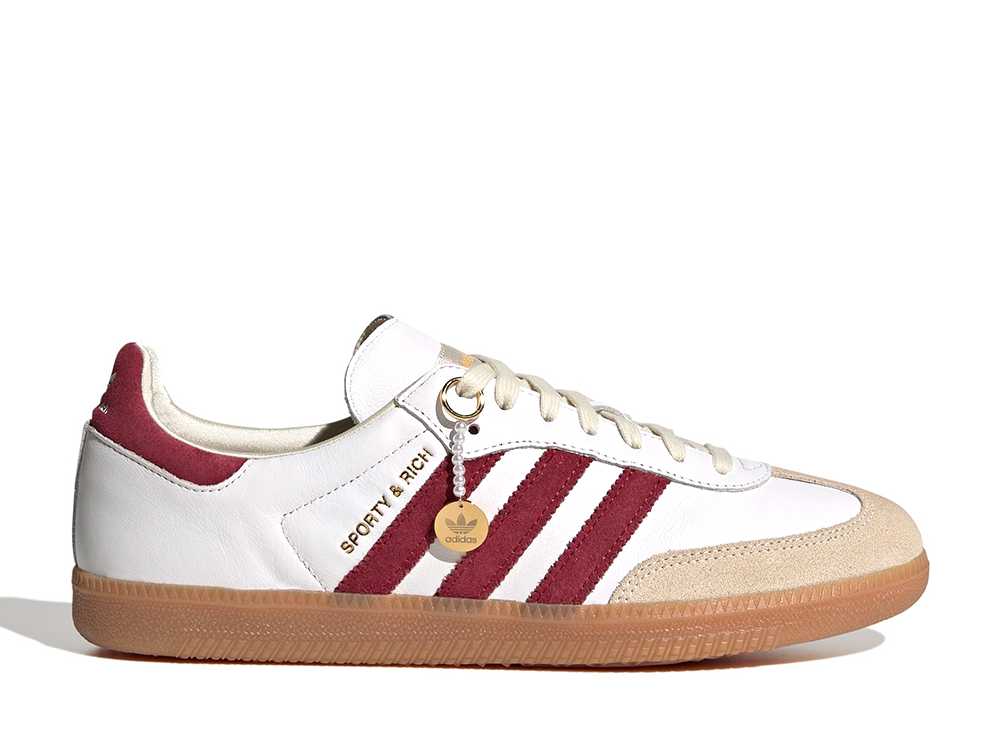 【スーパーSALE】1000円クーポン発行!adidas スポーティアンドリッチ × アディダス オリジナルス サンバ OG ホワイト/バーガンディ アディダス IF5660 メンズ スニーカー ランニングシューズ 21SN-IF5660