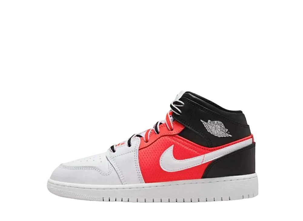 楽天セレクトショップFrenzマラソン【1000円割引】クーポン!!Nike ナイキ GS エアジョーダン1 ミッド SE ブラック/インフラレッド 23/ホワイト ナイキ FB4417-016 大人も履ける キッズモデル ウィメンズ レディース スニーカー ランニングシューズ キッズスニーカー ベビーシューズ 21SN-FB4417-016