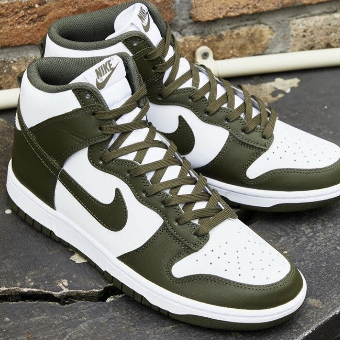 【スーパーSALE】1000円クーポン発行!Nike ナイキ ダンク ハイ “チャンピオンシップ カーキ“ Nike Dunk High Retro “Cargo Khaki (2021)“ ナイキ ナイキ ダンク ハイ DD1399-107 メンズ スニーカー ランニングシューズ 19SX-20220930230657-054