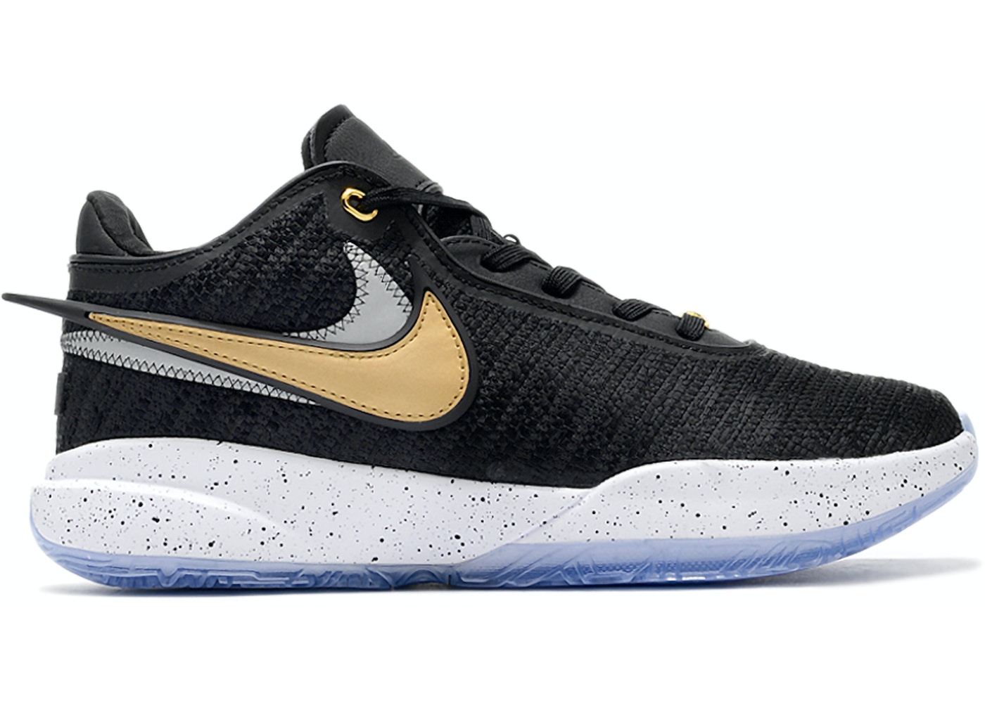 楽天セレクトショップFrenz【今だけ500円割引クーポンあり!!】Nike Nike LeBron 20 Black Metallic Gold ナイキ レブロン 20 DJ5423-003/DJ5422-003 メンズ スニーカー ランニングシューズ 19SX-20230405163107-059