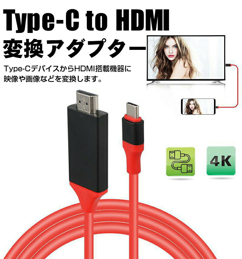Type-C to HDMI 変換ケーブル 同...の紹介画像2