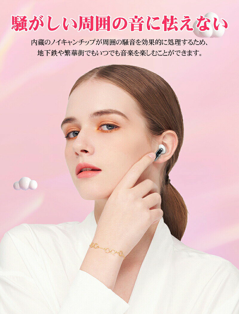 【2025最新版・Bluetooth5.3】 イヤホン 数字LEDディスプレイ表示 自動ペアリング ノイズキャンセリング長時間再生 完全ワイヤレスイヤホン ブルートゥースイヤホン Type-C充電 通話可能 小型 軽量 タッチコントロール iPhone Android適用 ビジネス/通勤/通学/スポーツ fresasol-10002818 Fresa Sol サンプル画像3