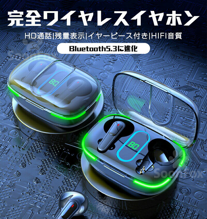 【2025最新版】ワイヤレスイヤホン bluetooth イヤホン ブルートゥース イヤホン ノイズキャンセリング Bluetooth5.3 長時間再生 Hi-Fi 高音質 IPX4防水 スポーツイヤホン ハンズフリー 自動ペアリング 耳掛け 左右分離式 両耳 片耳 マイク内蔵iPhone/Android適用 fresasol-10001786 Fresa Sol サンプル画像2