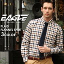 シャツ 長袖 厚手 メンズ ボタンダウン ネルシャツ チェック柄 大きいサイズ 日本規格 / ブランド EAGLE STANDARD イーグル / 長袖シャツ ...